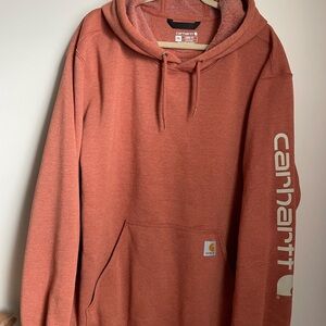 Carhartt Men's Brick Salmon Rust XL Hoodie EXCELLENT